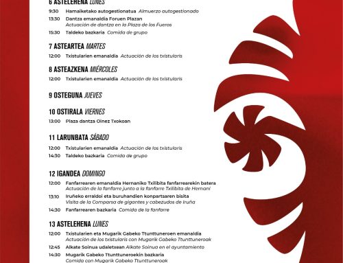 Programa de Ortzadar para San Fermín 2026